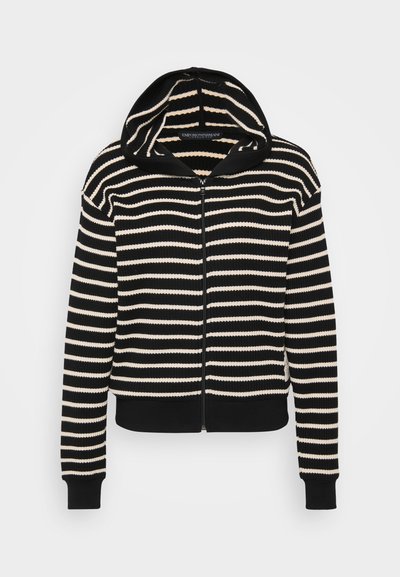 Emporio Armani HOODED FULL ZIP - Pyjamasoverdel - black/white