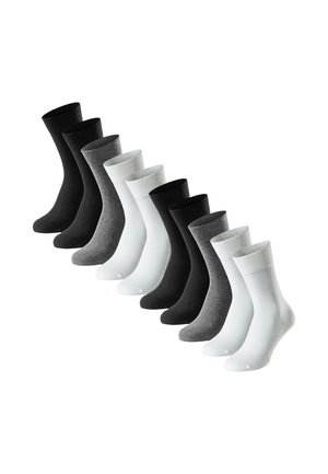 10ER PACK - Socken - schwarz   grau   weiß
