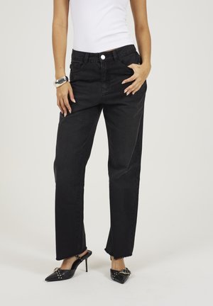 Straight leg jeans - black denim