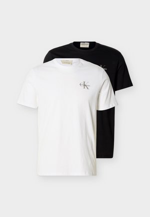 CLASSIC MICRO MONOLOGO 2 PACK - Βασικό μπλουζάκι - black/bright white