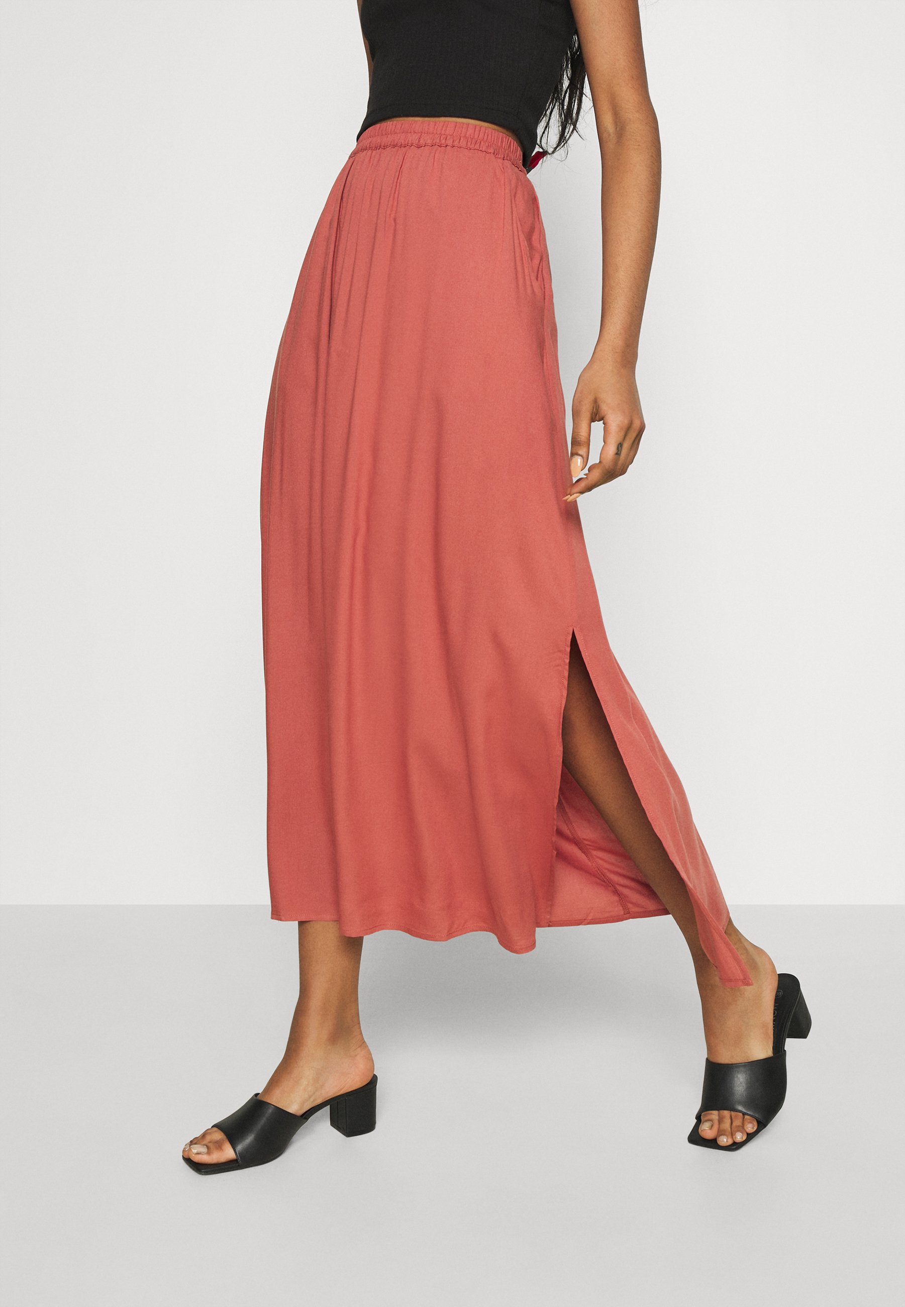 Vero VMSIMPLY EASY SKIRT A-snit nederdel - marsala/rød - Zalando.dk