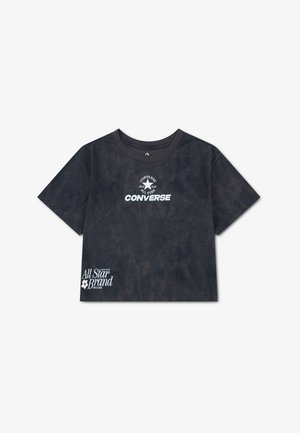 Converse, PRINTED WASH BOXY TEE - Trükipildiga T-särk - dark matter