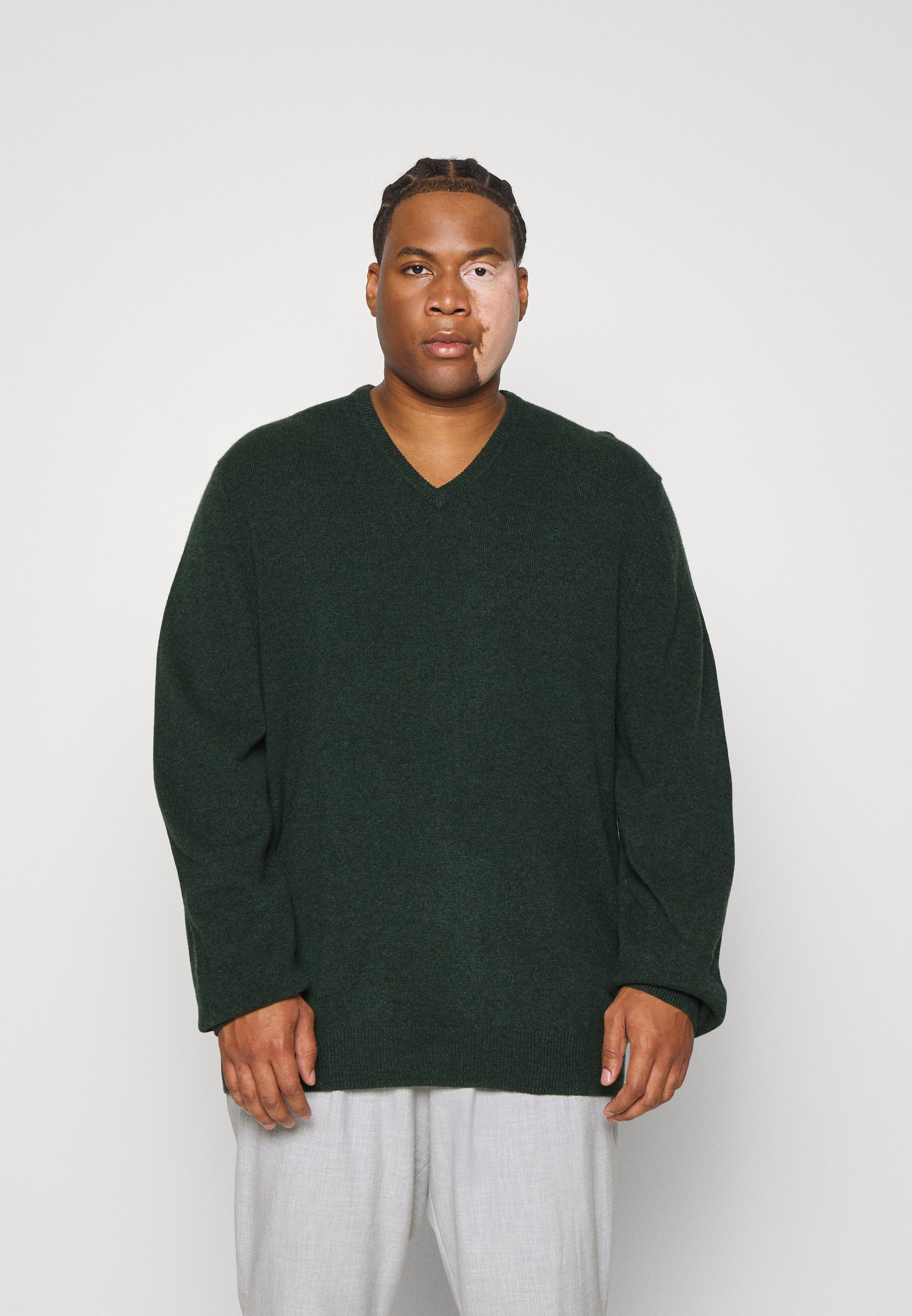 Hackett London LAMBSWOOL V NECK - Jumper - green - Zalando.ie