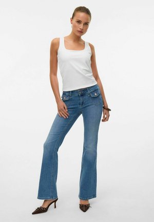 TAILLE - Flared jeans - medium blue denim