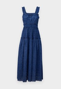GAP GAP X DÔEN EYELET DNM MIDI DRESS - Vestido informal - medium indigo