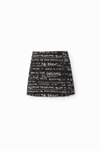 Desigual LETTER - Minigonna - black