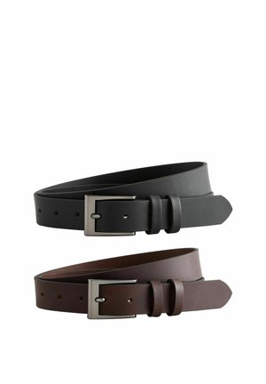 2 PACK - Gürtel - black/chocolate brown