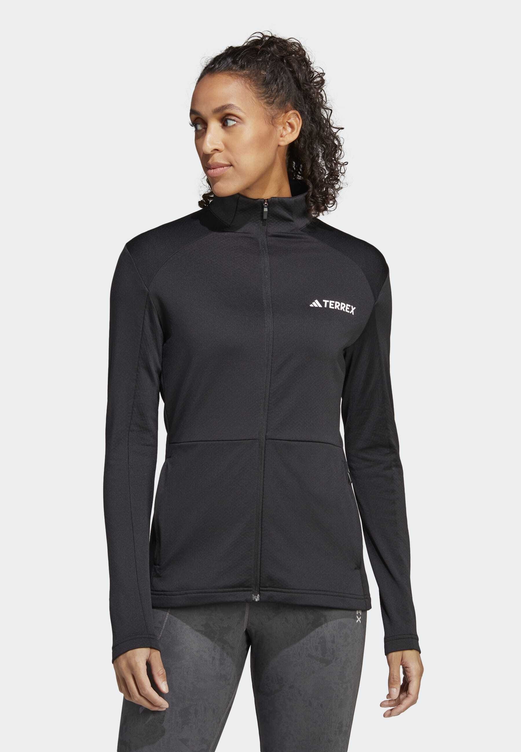 adidas Performance W MT FULL Z FLE - Zip-up sweatshirt - black -  Zalando.co.uk