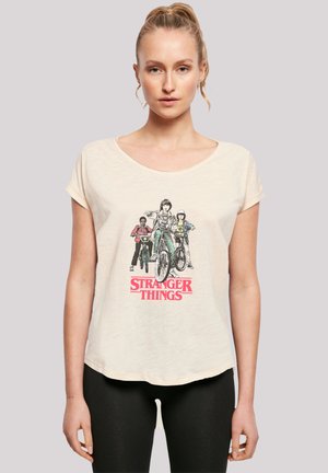 STRANGER THINGS RETRO BIKERS NETFLIX TV SERIES - Print T-shirt - whitesand
