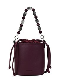 CON ASA DE PIEDRAS - Bolso de mano - burdeos