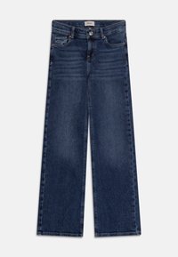ONLY GIRLS WIDE LEG - Flared jeans - dark blue denim