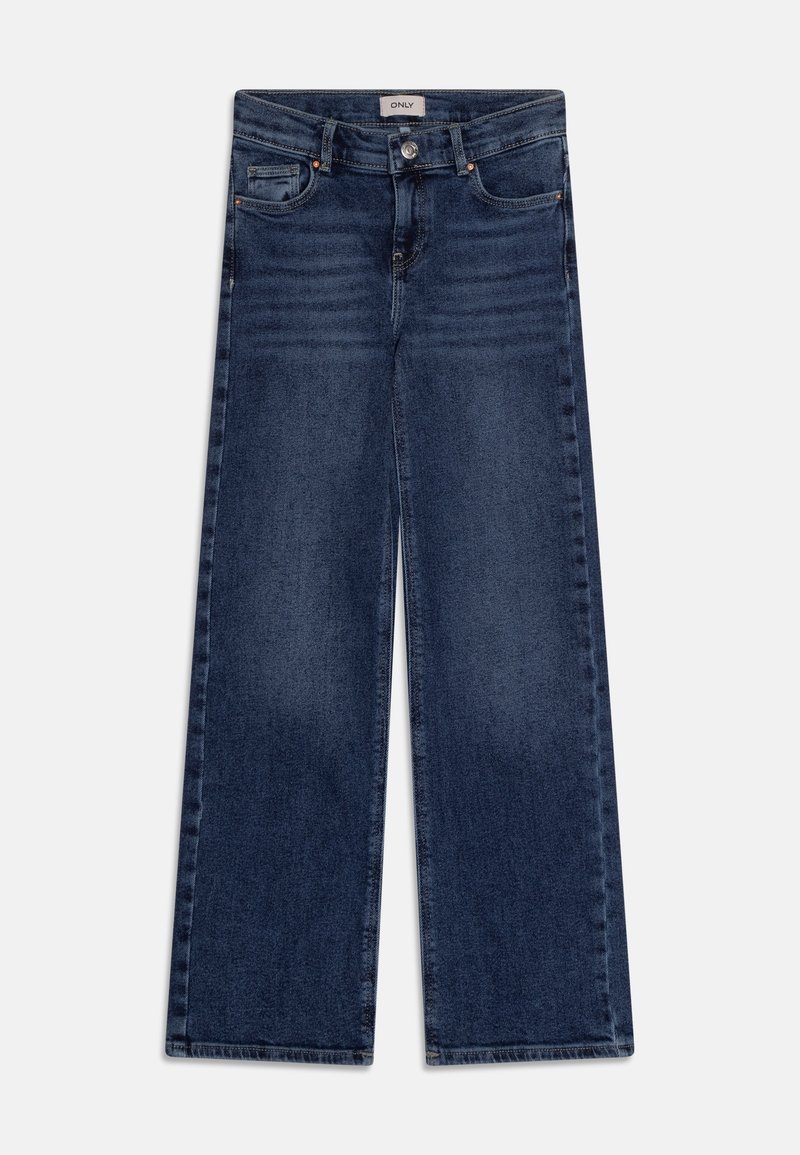 ONLY GIRLS WIDE LEG - Flared jeans - dark blue denim