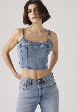 Levi's® JADINE DENIM CAMI TANK - Μπλούζα - twisted stone
