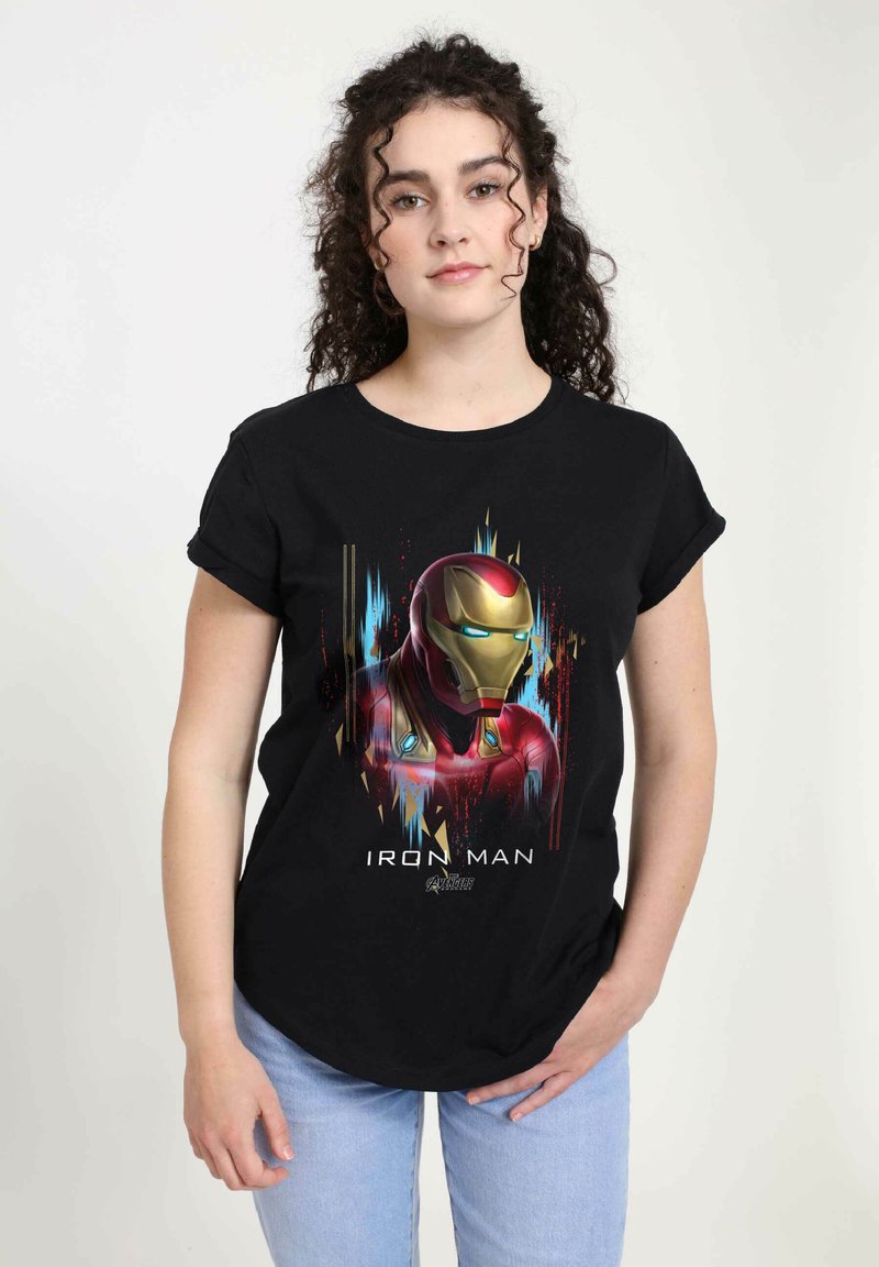 Marvel AVENGERS: ENDGAME IRONMAN PORTRAIT - Triko s potiskem - black