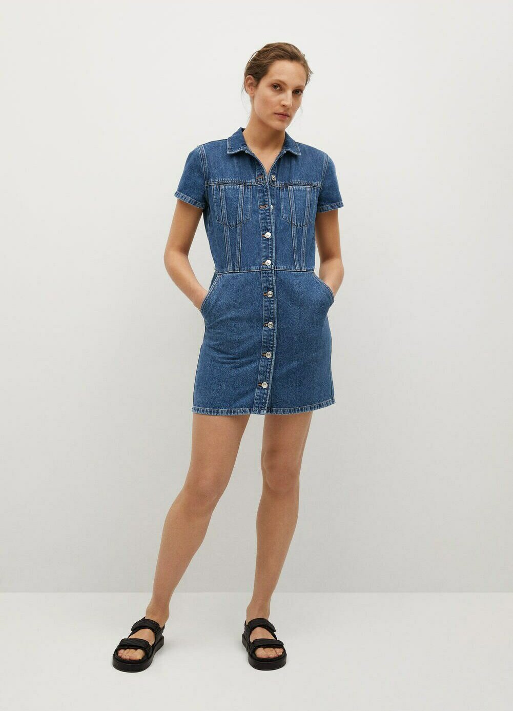 Mango Vestito di jeans - ciemnoniebieski/blu scuro - Zalando.it