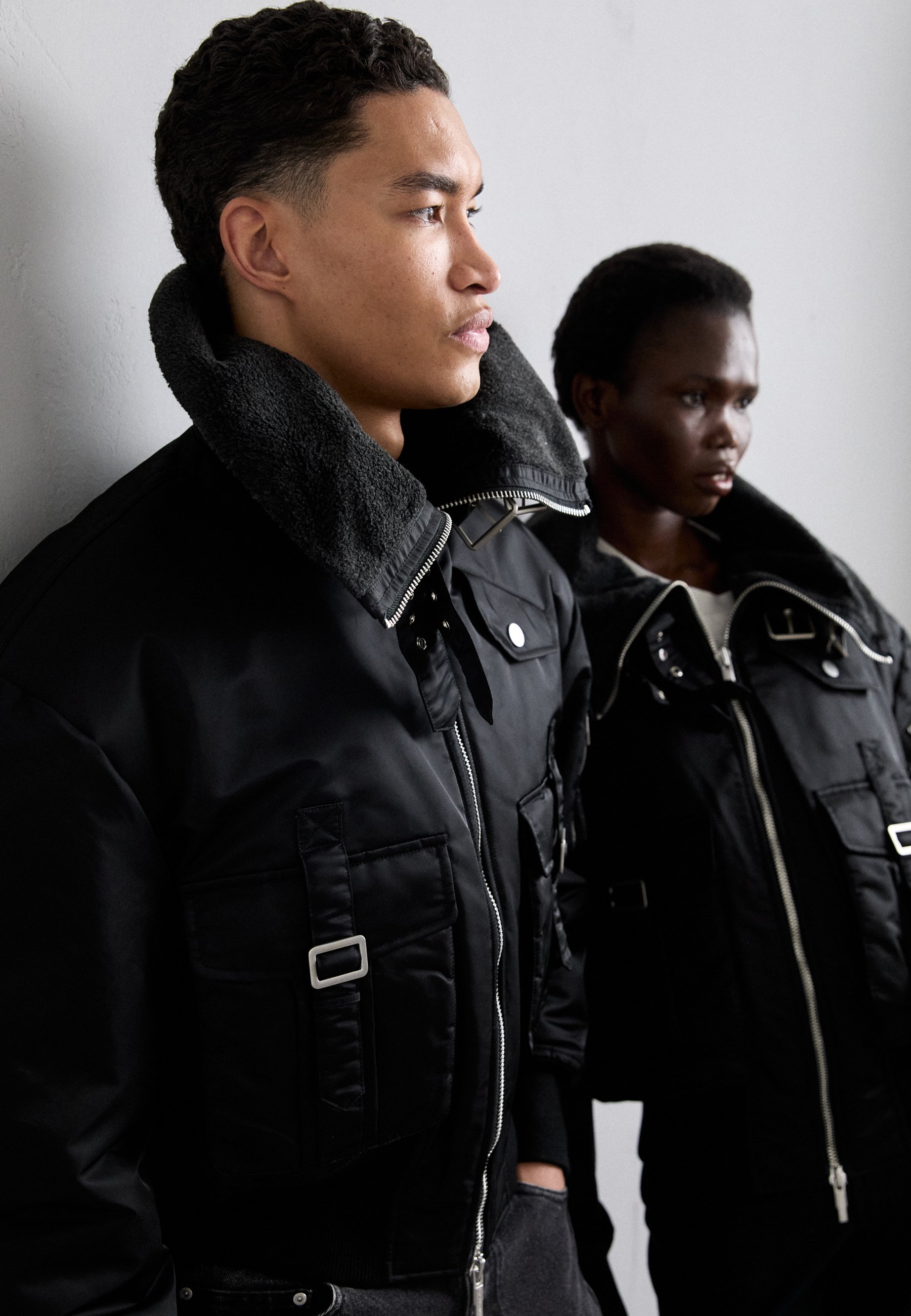 Feng Chen Wang LAPEL CARGO JACKET UNISEX - Bomber Jacket