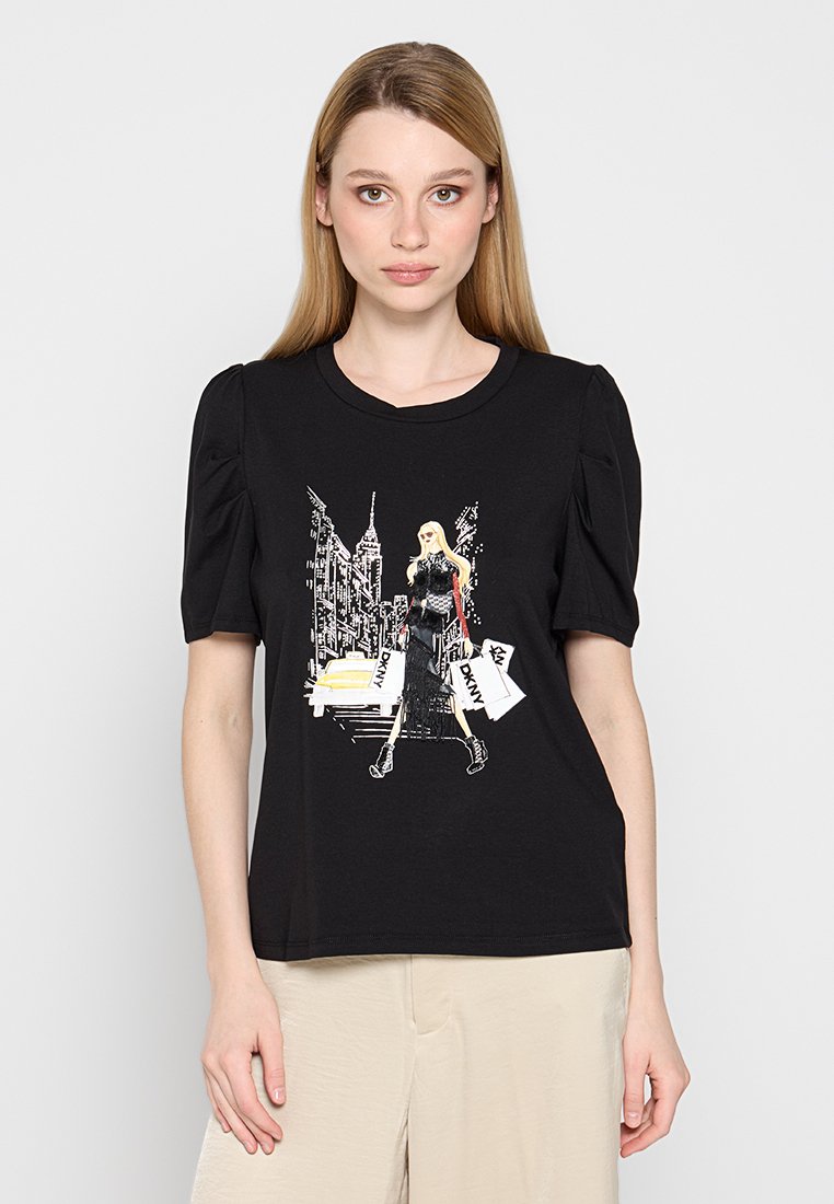 DKNY T-shirt print zwart