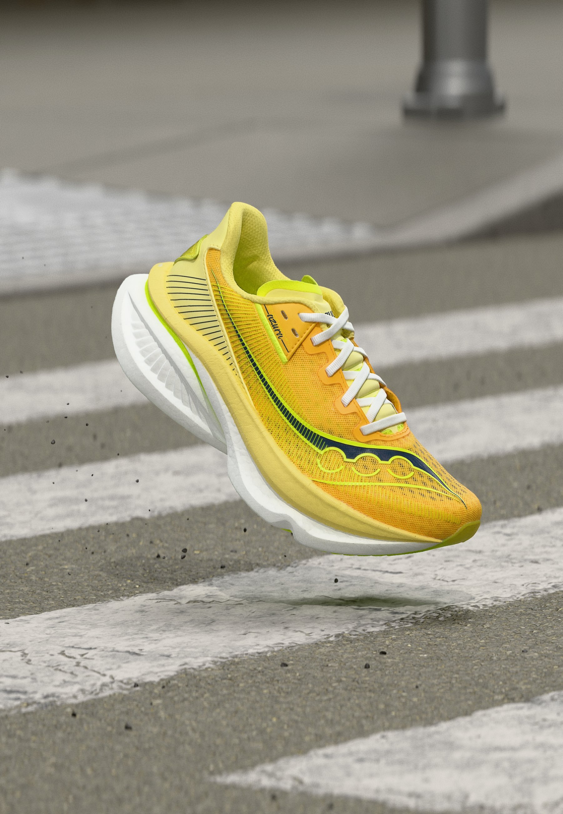 Saucony ENDORPHIN AZURA - Road running shoes - sunrise/yellow