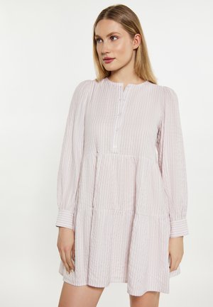 Shirt dress - helllila wollweiss