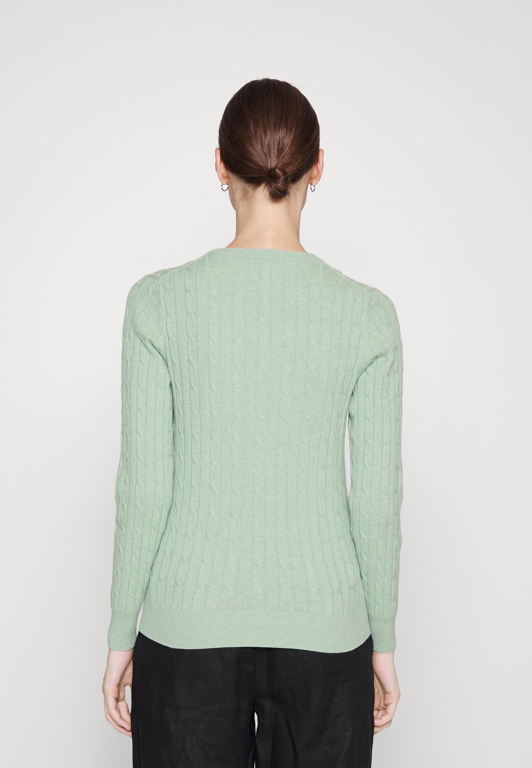 GANT CABLE - Jumper - soft green 