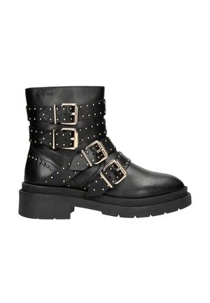 Cowboy/biker ankle boot - czarny