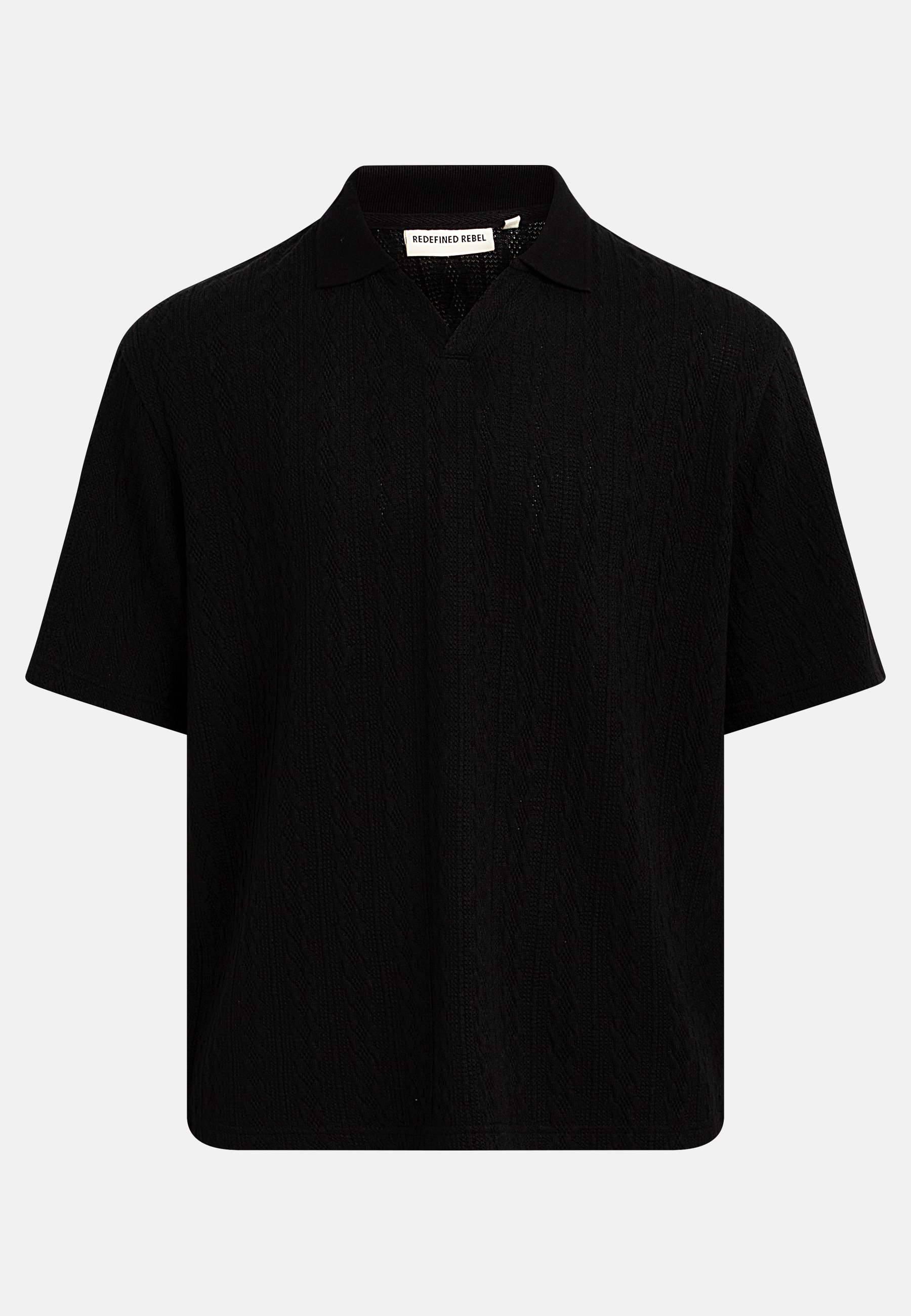 Redefined Rebel MARCUS TEE REGULAR FIT - Polo shirt - black