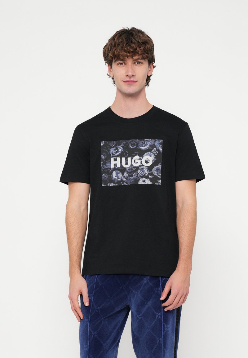 Boss T-shirt print zwart