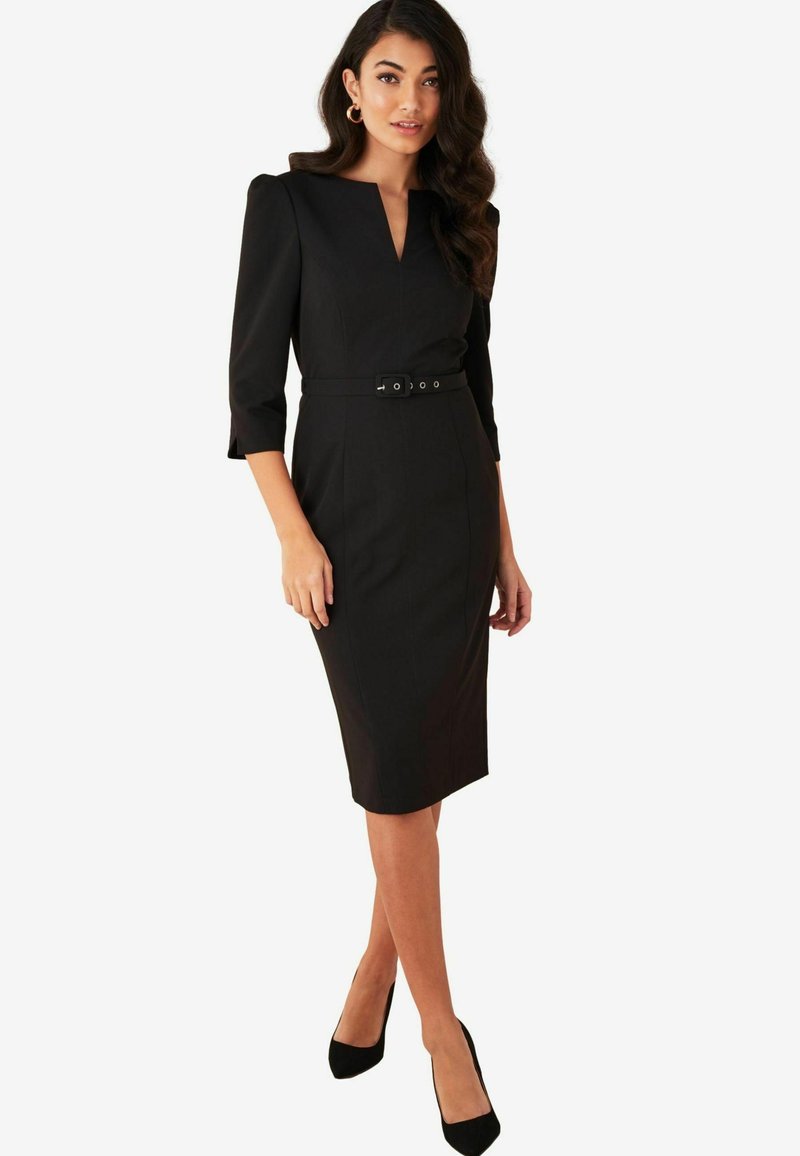 Friends Like These V NECK  BELTED  - Vabalt langev kleit - black