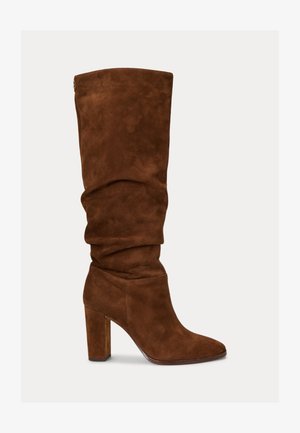 Lauren Ralph Lauren ARTIZAN SUEDE TALL BOOT - Højhælede støvler - tobacco