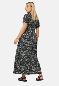 Yours Clothing SPOT PRINT WRAP MAXI  - Maksimekko - black
