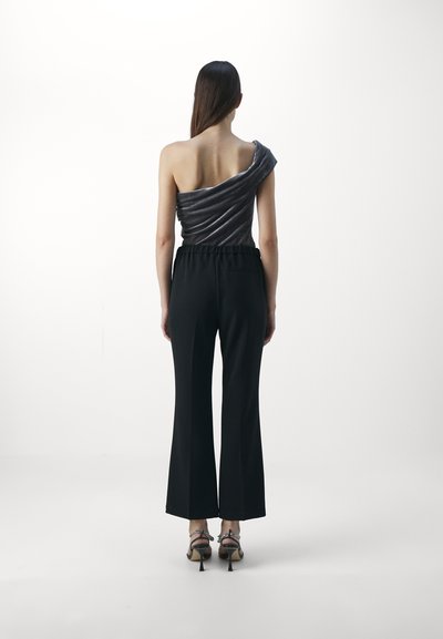 Agolde BREE BANDED BODYSUIT - Apdrukāts T-krekls - shark/gunmetal