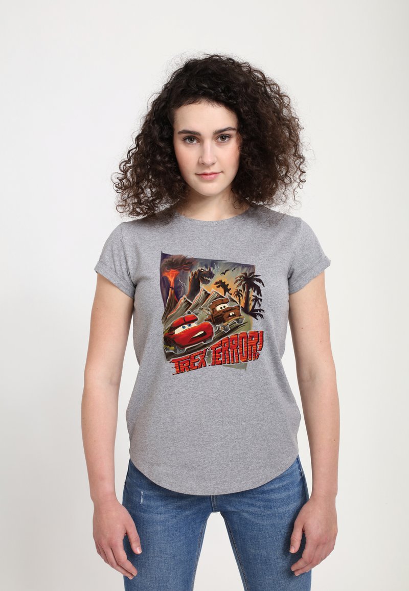 Henry Tiger CARS-CARS 2 TREX TERROR - T-shirt med print - melange grey