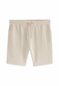 Next TEXTURED ZIG ZAG REGULAR FIT - Pantaloni scurți - neutral