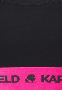 KARL LAGERFELD LOGO BRALETTE - Corpete - black/fuchsia