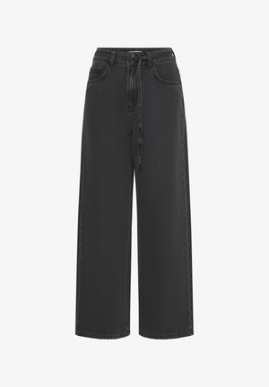 b.young, BYKIMU BELT - Wide Leg - black denim