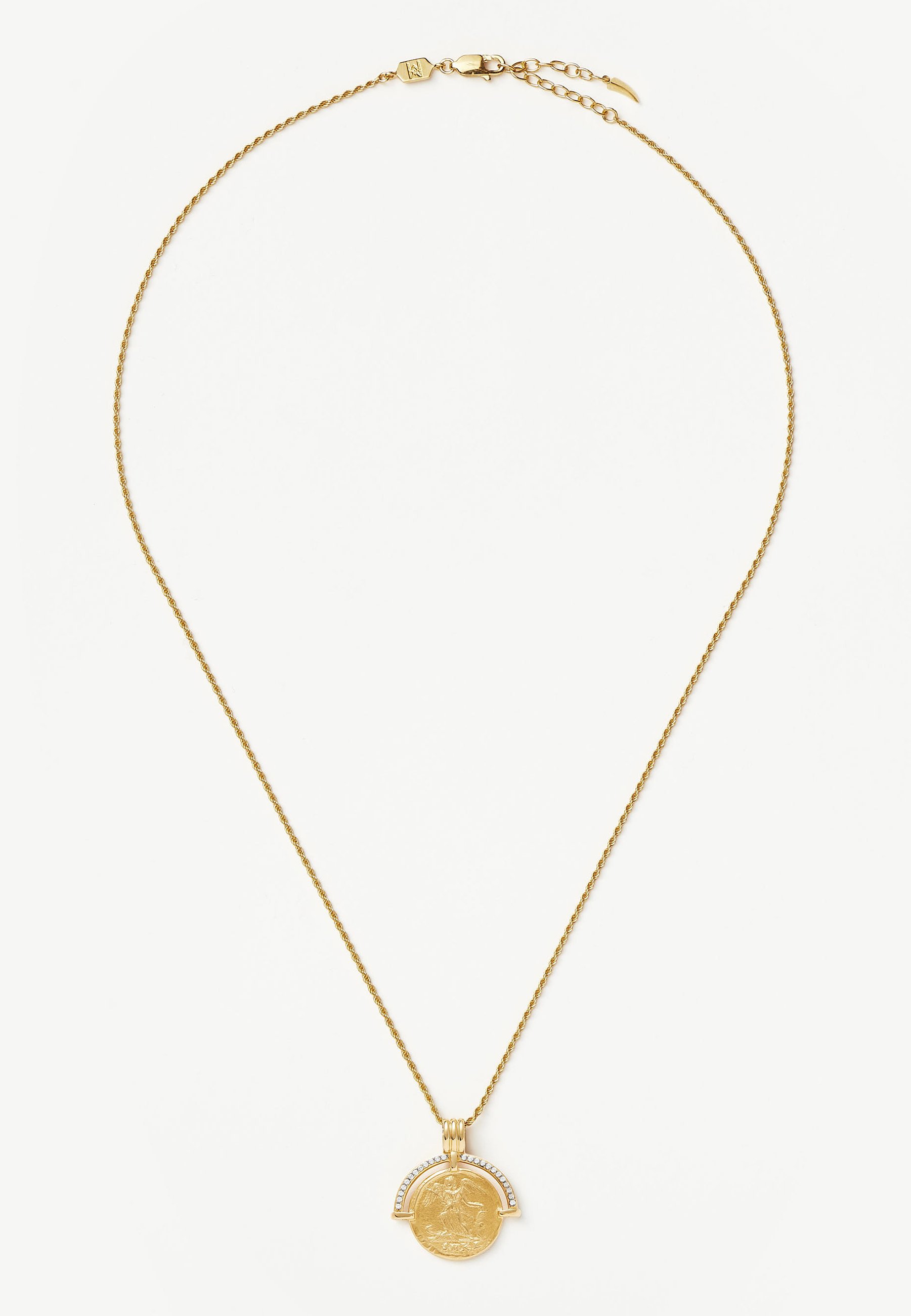 Missoma LUCY WILLIAMS ENGRAVABLE FORTUNA ARC COIN PENDANT 