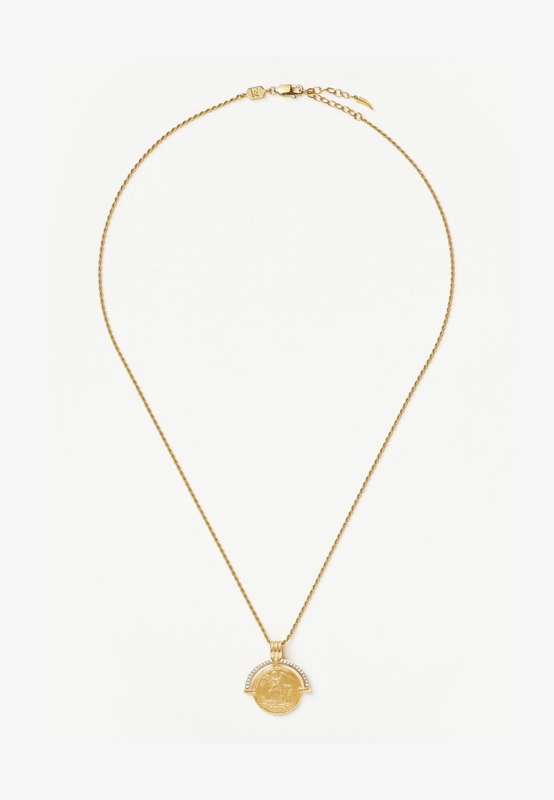 Missoma LUCY WILLIAMS ENGRAVABLE FORTUNA ARC COIN PENDANT - Halskette - gold-coloured