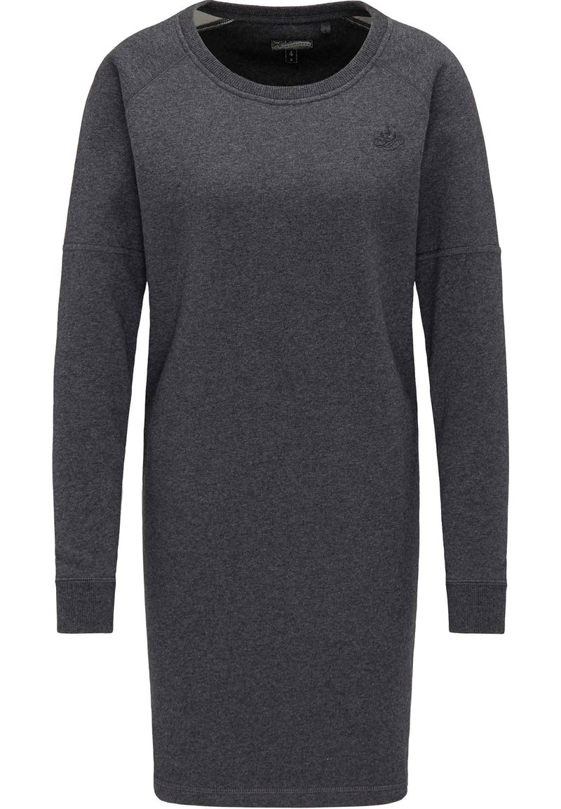 dreimaster Jurk grijs gemêleerd