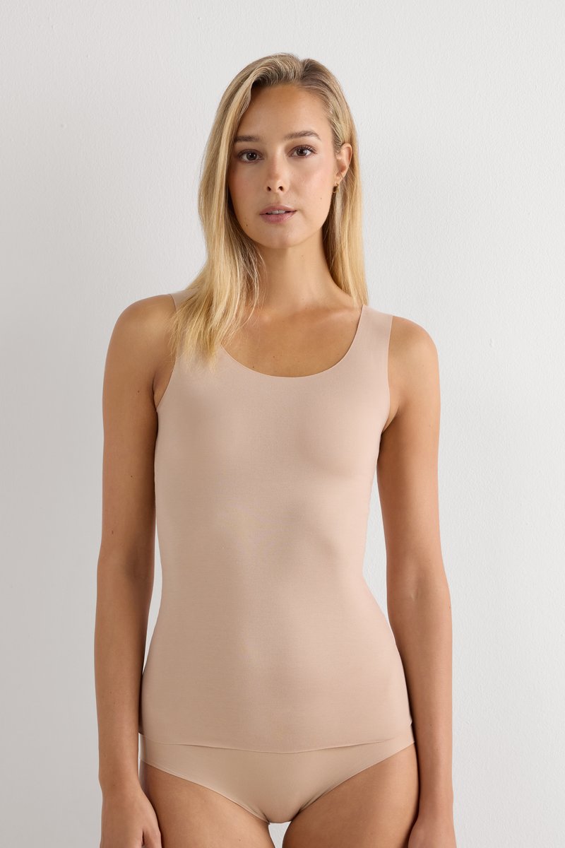 Intimissimi ROUND NECK AND RAW CUT - Camiseta interior - nude