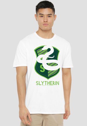 Cotton Soul, HARRY POTTER SLYTHERIN SILHOUETTE CREST - Print T-shirt - white