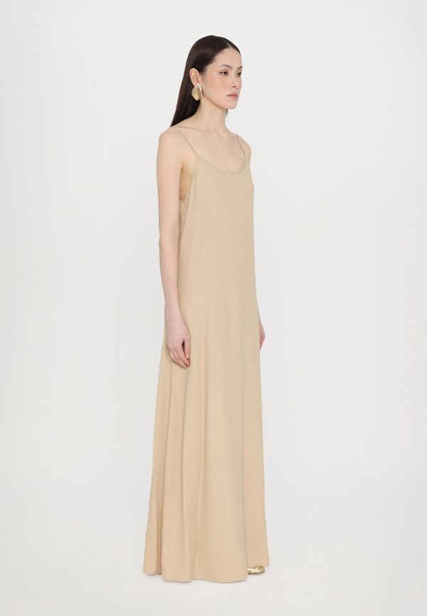 DRAPED STRAP DRESS - Occasion wear - caramel be4