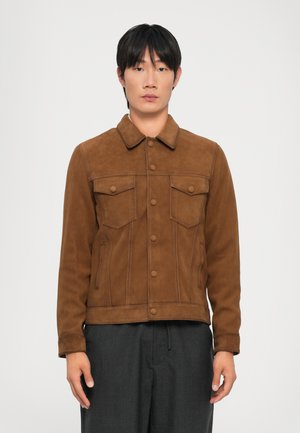 LEONIDE  - Δερμάτινο μπουφάν - tobacco