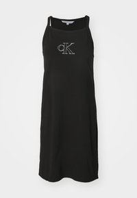OUTLINED STRAPPY TANK DRESS - Vestido ligero - black