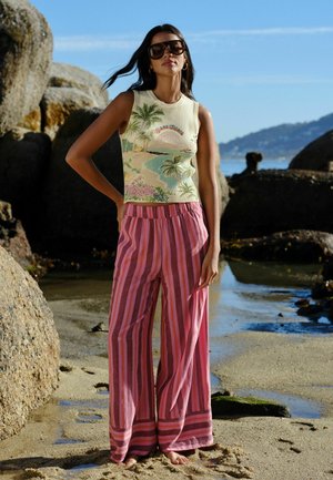 Next, Trousers - pink stripe