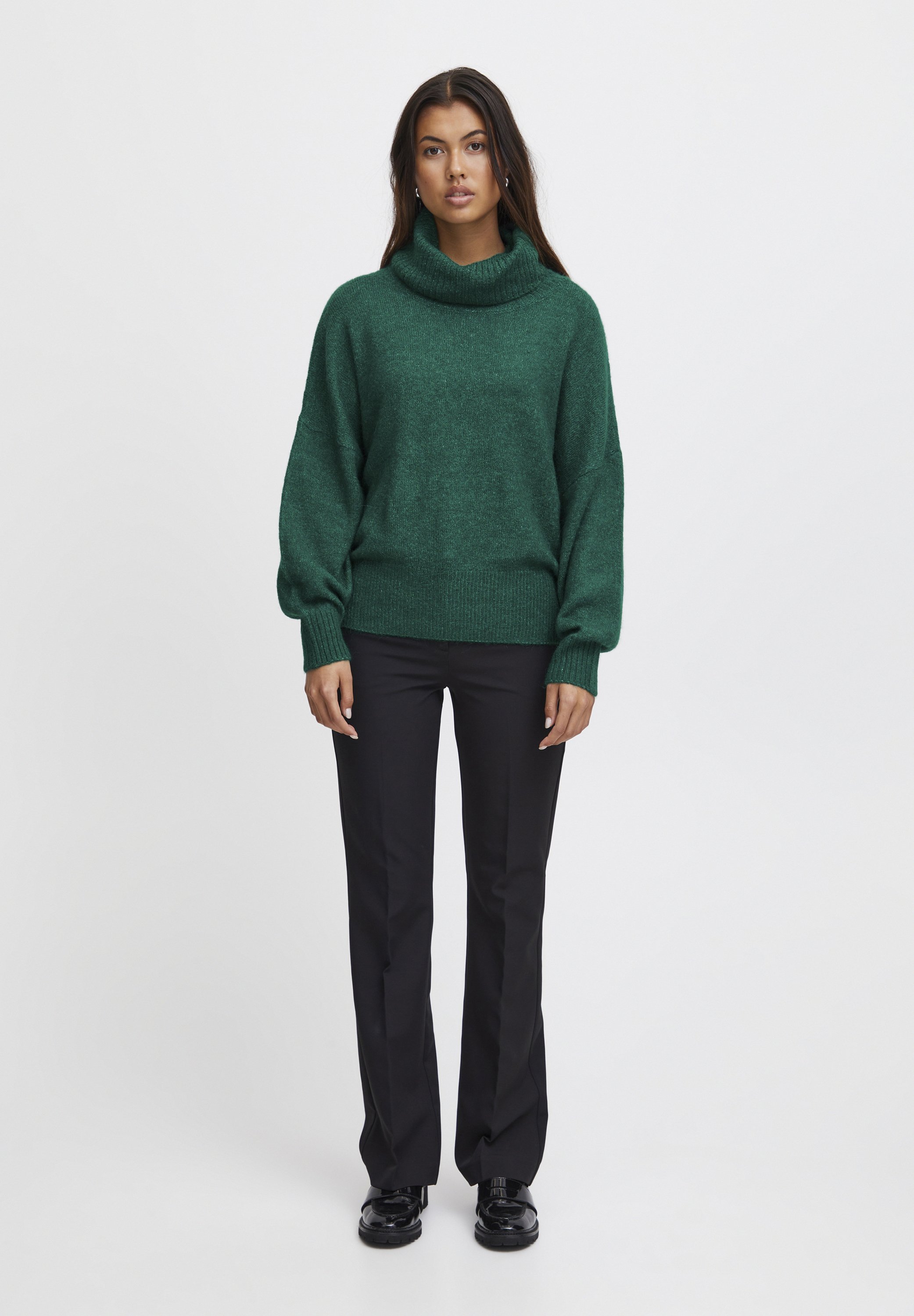 売れ筋商品|||イチ ニット&セーター レディース アウター IHKAMARA - Jumper - quetzal green ICHI IHKAMARA - Jumper - quetzal green/evergreen - Zalando.co.uk