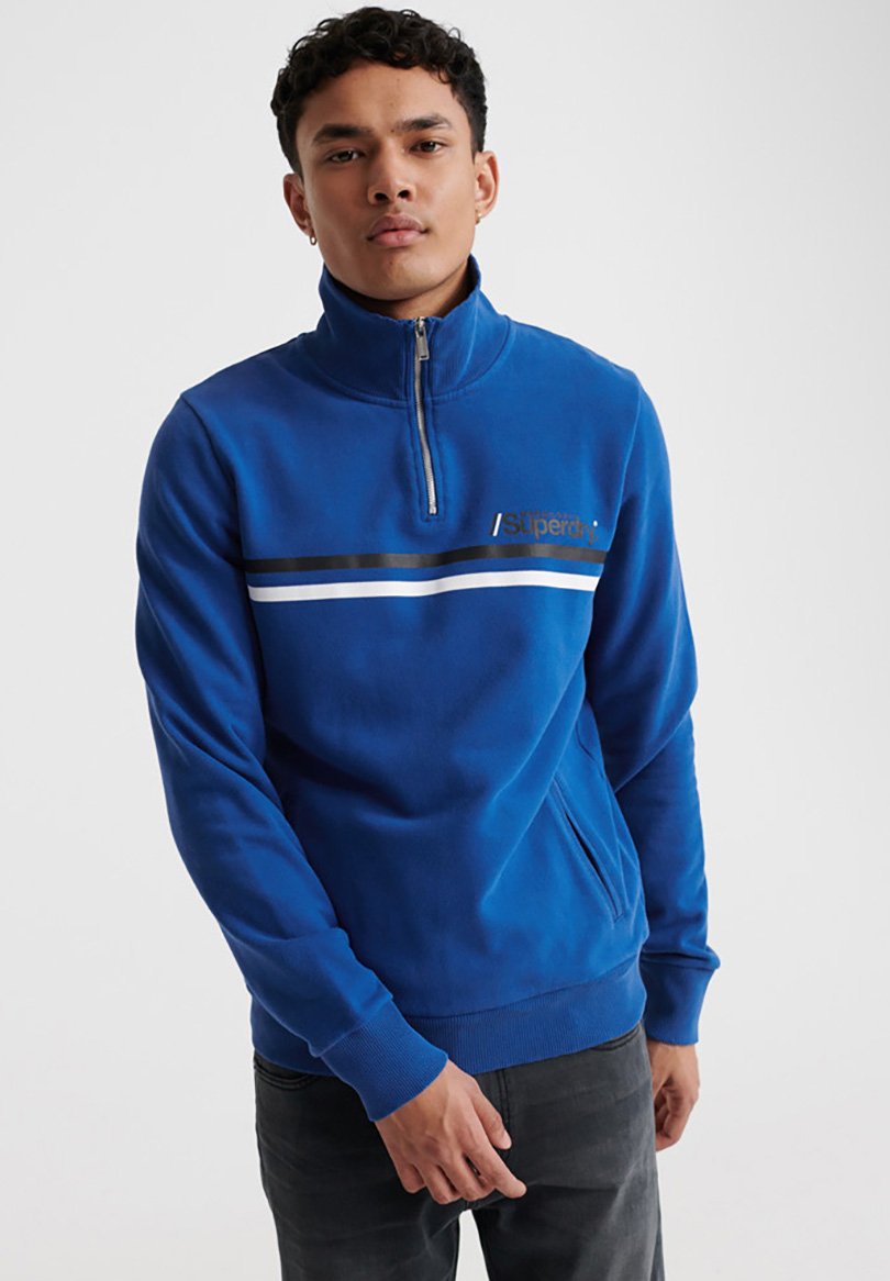 half zip track sweatshirt