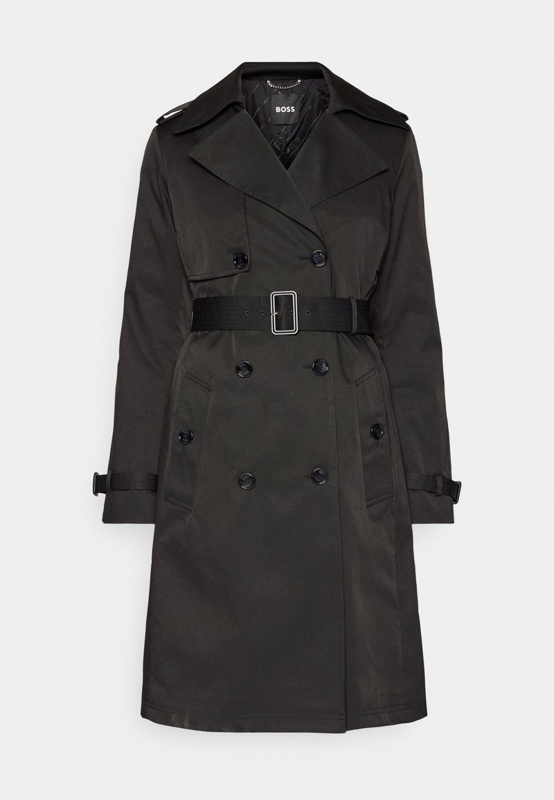 Boss Trenchcoat zwart Boss Trenchcoat zwart