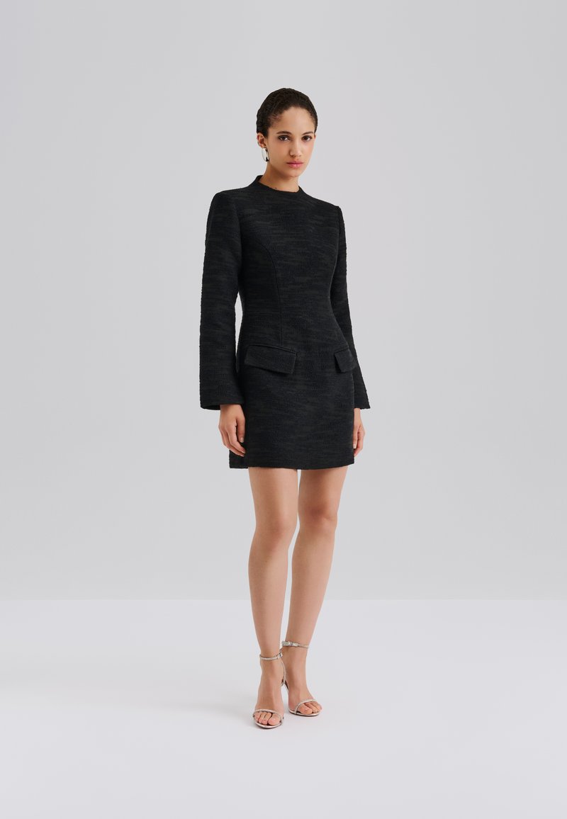 Malina LEANNA BOUCLE HIGH NECK MINI - Cocktail dress / Party dress - black  - Zalando.co.uk
