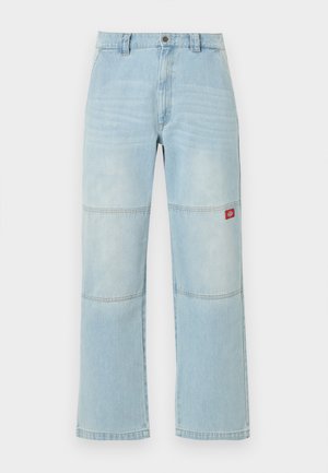 Dickies, DOUBLE KNEE WORK - Avar lõikega teksad - vintage aged blue