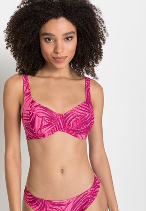 Bikini-Top - bordeaux/bedruckt